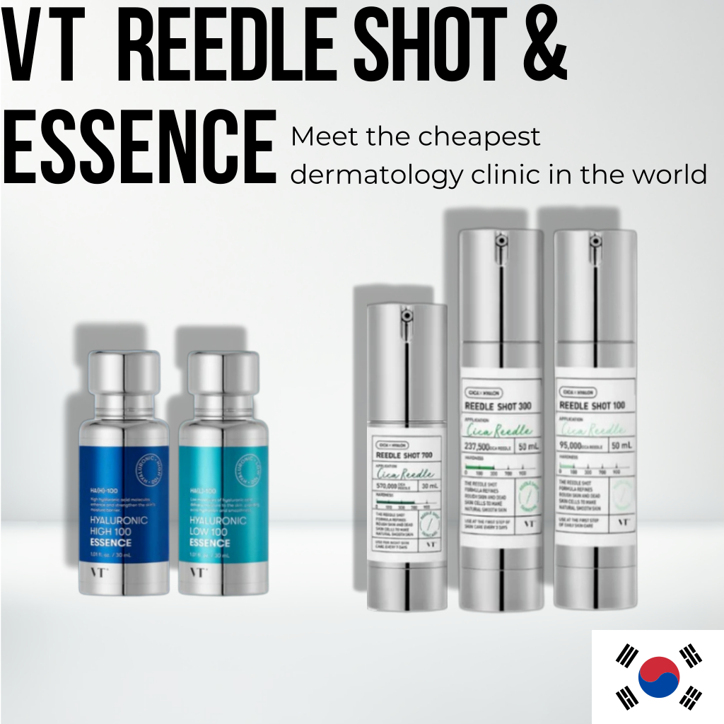 Vt Reedle Shot 100 300 700 50ml + เอสเซ้นส์ไฮยาลูโรนิค 30ml MTS