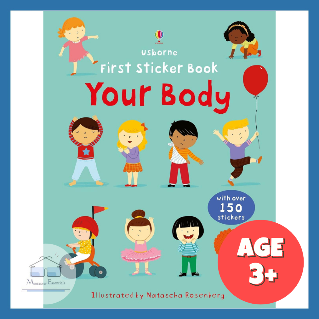 (Your Body) Usborne First Sticker Book หนังสือสติกเกอร์สําหรับเด็ก กิจกรรมสําหรับเด็ก การศึกษาปฐมวัย
