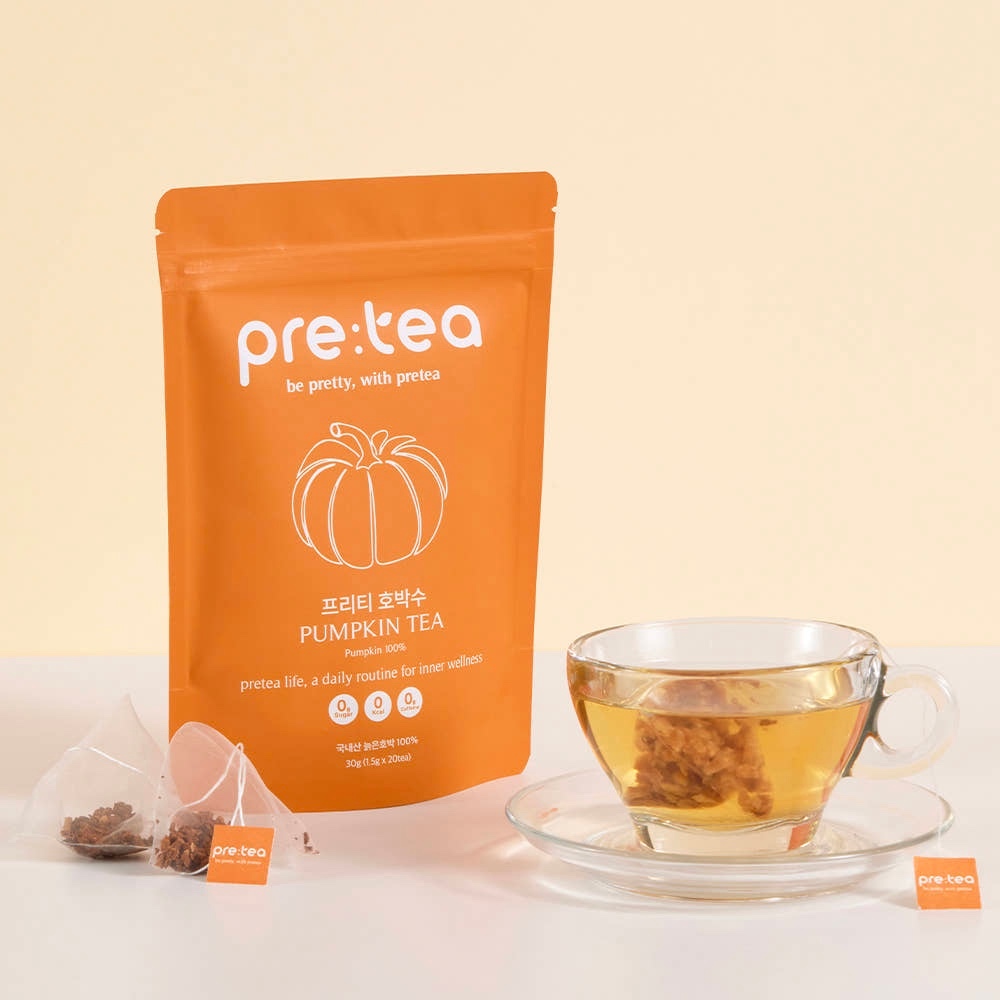 [KIM's PICKs★]🇰🇷Pretea น้ำฟักทอง/ ชาฟักทอง/ ชาลดน้ำหนัก/ ชาสลิมมิ่ง/ ชาดีท็อกซ์ - อาหารเกาหลี