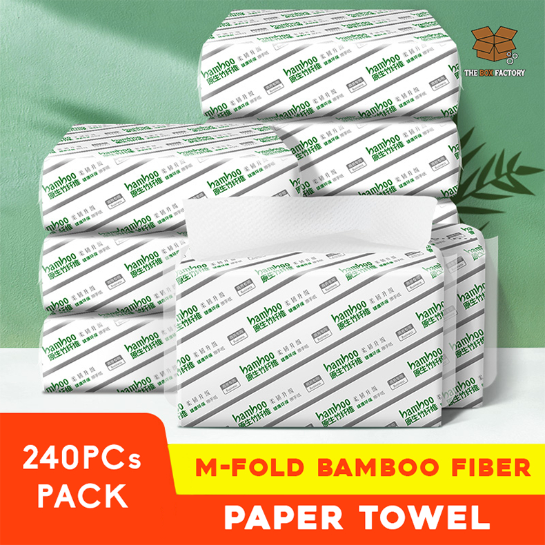 [$1.35/Pack] 240 Pc M Fold Paper Towel Kitchen Towel Paper Kitchen Towel Paper Kitchen Tissue Hand P
