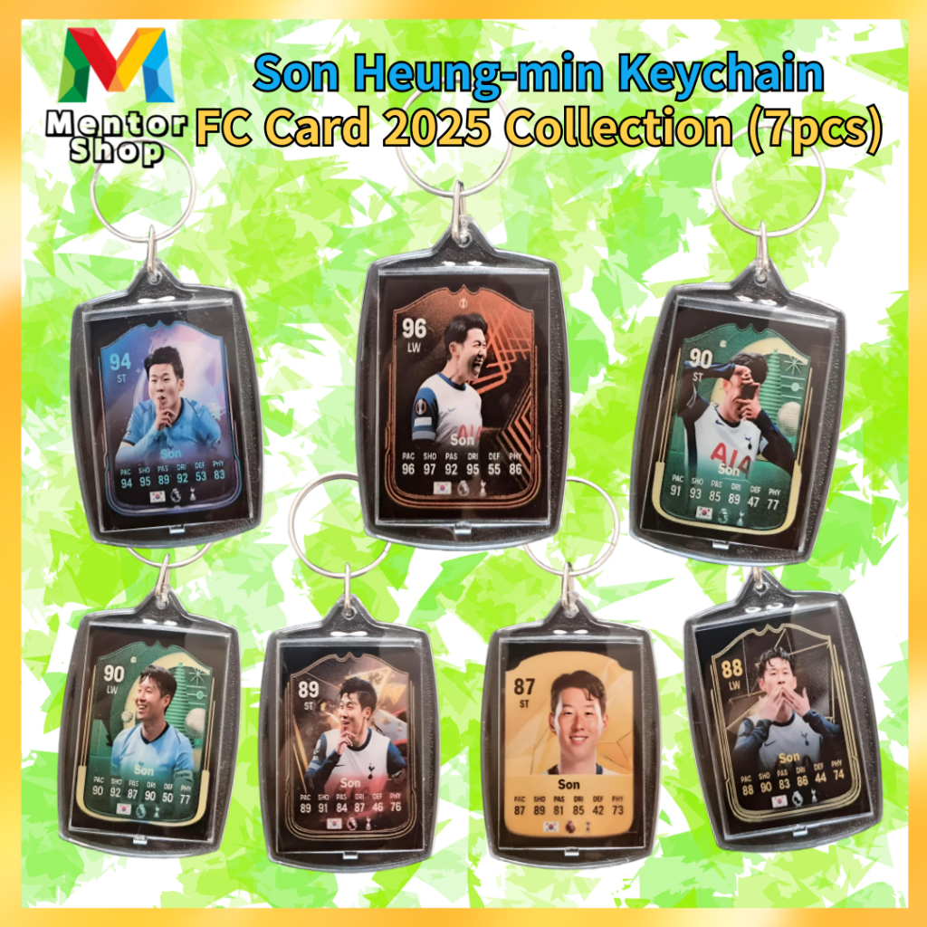 [Mentor Shop] พวงกุญแจสไตล์การ์ด Son Heung-min – FC ONLINE 2025 Edition (ชุด 7 ชิ้น)