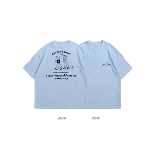 Strayandcool เสื้อยืดโอเวอร์ไซส์ "I take vitaminCaffeine everyday" Oversized T-shirt