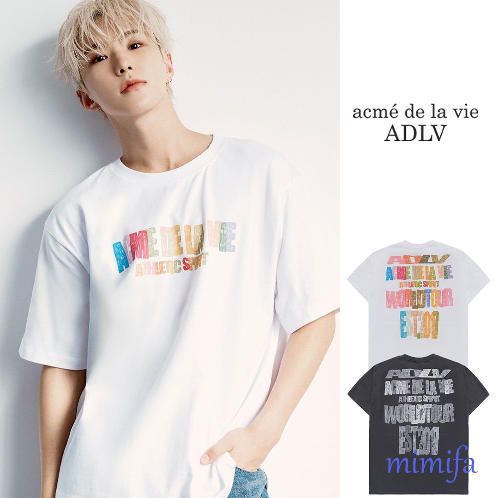 [acme De la vie ADLV] HOSHI CRAYON DRAWING LOGO SHORT SLEEVE T-SHIRT