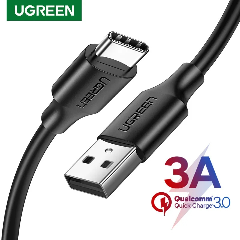 Ugreen QC 3.0 USB Type C สําหรับ Samsung S20 S10 3A Fast สายชาร์จ USB Type-C สําหรับ Samsung S24ultr