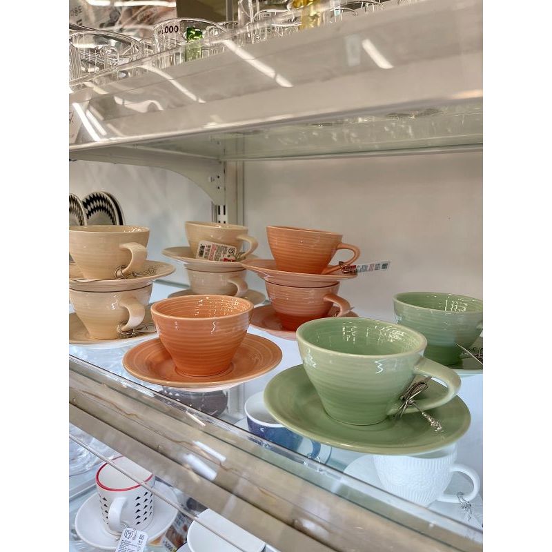 [DAISO] KOREAN Cozy Matte Espresso Cup – คุณภาพ Daiso เกาหลี (พร้อมที่รองแก้วเข้าชุด)