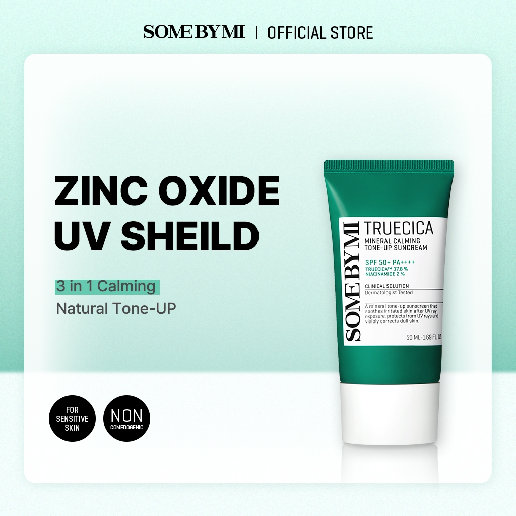SOME BY MI Truecica Mineral Calming Tone-Up Suncream [50ml], ครีมกันแดดปรับผิวกระจ่างใส