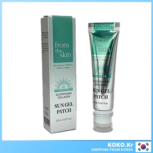 From THE SKIN Glutathione Collagen Sun Gel Patch 20ml UPF 50+ พร้อม FREEBIES