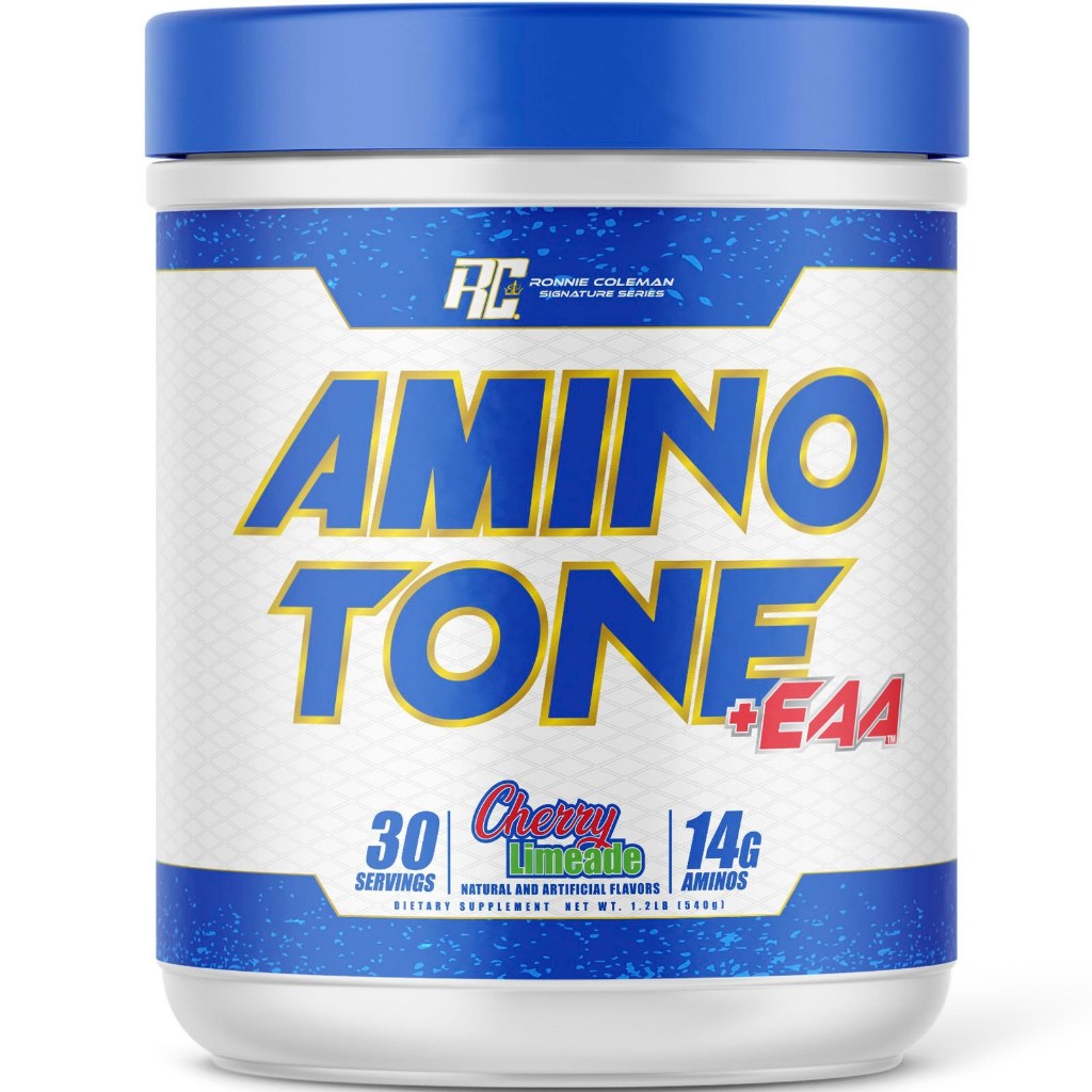 [Made In USA] Ronnie Coleman Signature Series Amino Tone + EAA Cherry Limeade, 540g - BCAAs & EAAs, 