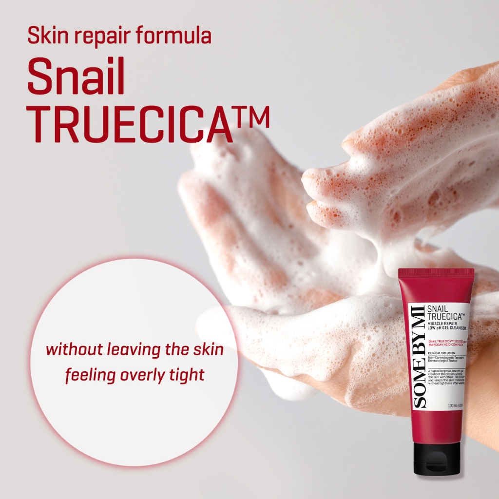 SOME BY MI Snail Truecica Miracle Repair Low Ph Gel Cleanser [100ml], เจลล้างหน้าสูตรอ่อนโยน pH สมดุล - รูปที่ 2