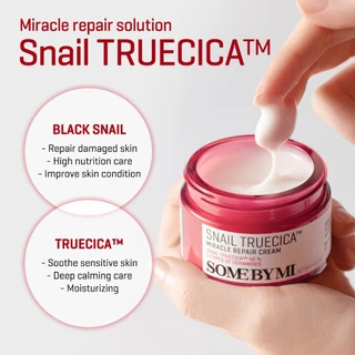 SOME BY MI Snail Truecica Miracle Repair Cream [60g], ลดการระคายเคืองอย่างมีประสิทธิภาพ, ครีมดูแลรอยสิว