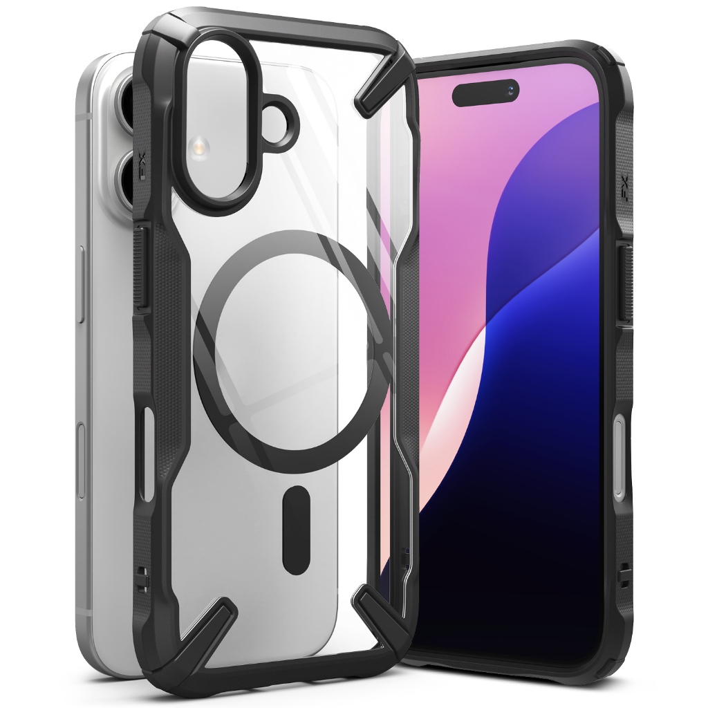 Ringke Fusion-X Magnetic สําหรับ iPhone 16 Clear ทนทานเคสฝาครอบป้องกัน