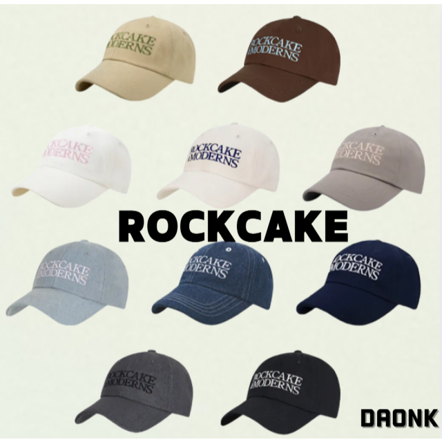 [ ROCKCAKE ] UNISEX Moderns Logo Ball Cap 10color korea แท้ 100%