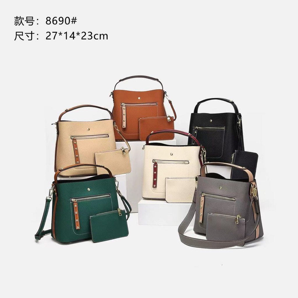 AUG301 8690 27x14x23cm กระเป๋าสะพายข้างผู้หญิงแบบด้ามจับด้านบน