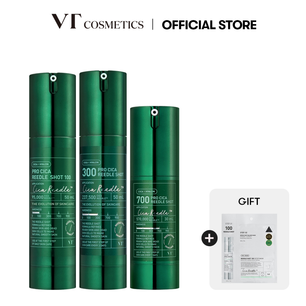 [VT] PRO-CICA REEDLE SHOT รีเดิลช็อต 100/300/700 50ml ผลิตภัณฑ์ดูแลผิว เพิ่มความชุ่มชื้น ลดการเกิดสิว <Official Flagship>