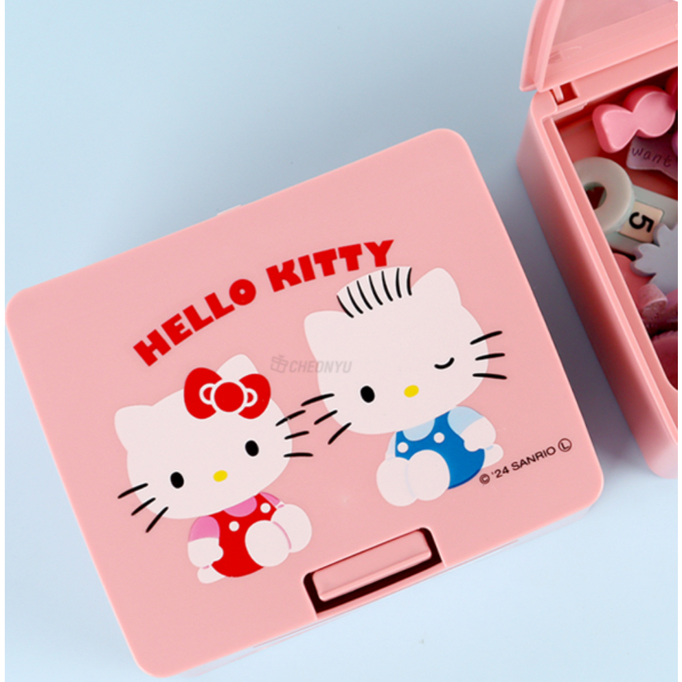 [Sanrio] Kuromi One Touch กล่องเก็บของคอนเทนเนอร์ Toploader Photocard Sleeve One Touch Flip