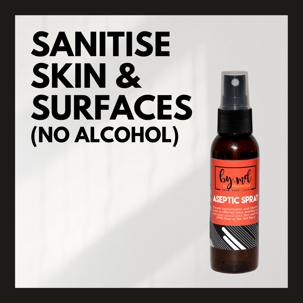 BYMOMMADE Aseptic Spray - ปลอดภัยสําหรับทารก! น้ํายาฆ่าเชื้อทั้งผิวและพื้นผิวและขจัดโอดัวร์