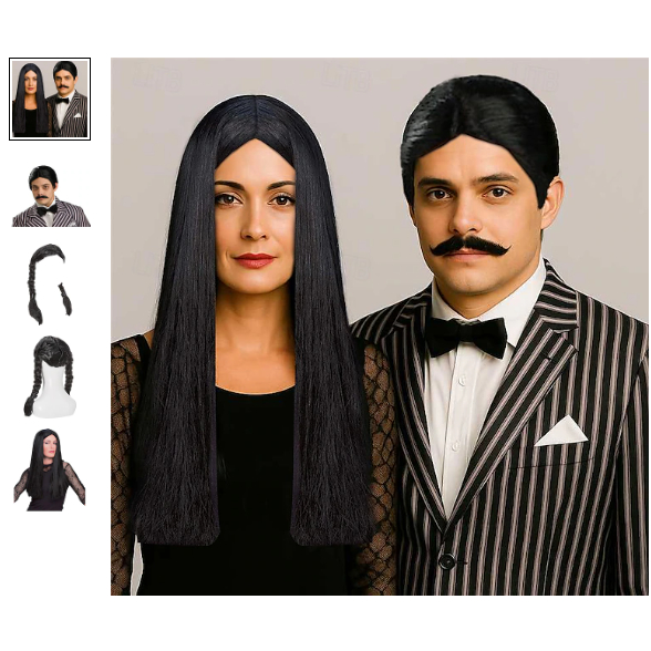 The Addams Family Wigs Rubies Adult The Addams Family Adult Wigs Halloween Wigs