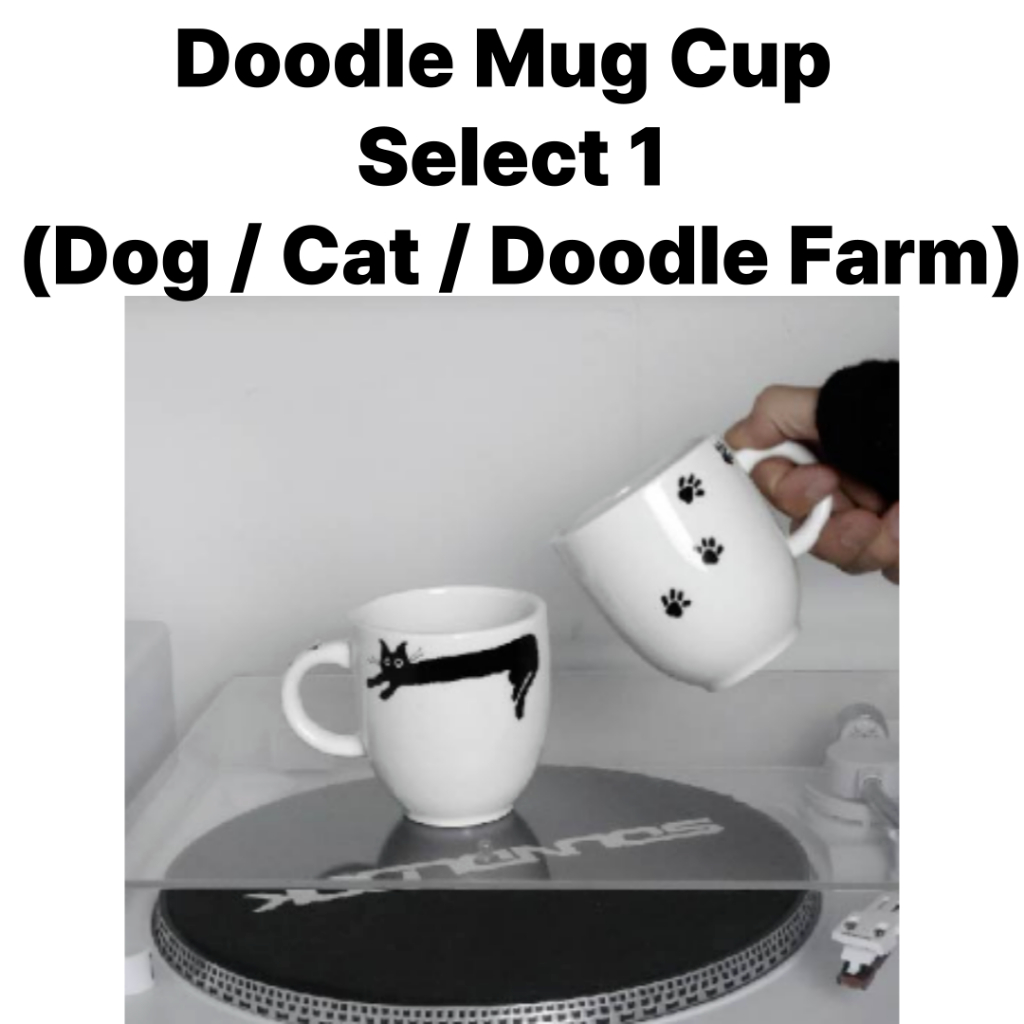 Eldoodle Doodle Mug Cup Select 1 (Dog / Cat / Doodle Farm) Eldoodle Mug Cup Dog Cat Paw Print Cerami
