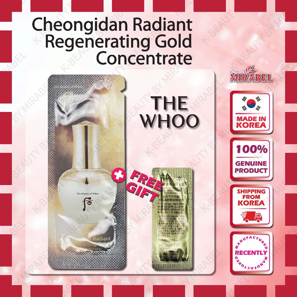 [WHOO] Cheongidan Regenerating Gold Concentrate 1ml 20ea ตัวอย่าง 20 ชิ้น 60 ชิ้น