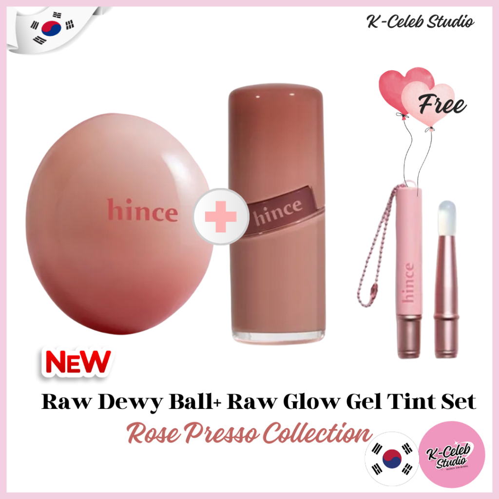 hince Raw Dewy Ball Raw Glow Gel Tint Set+Silicon Brush (Free)