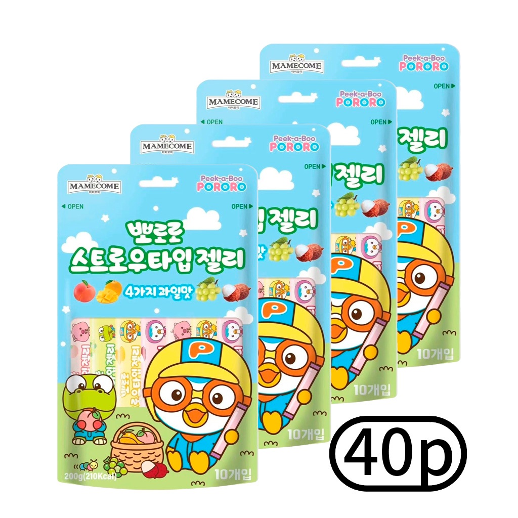 Korea Pororo Fruit Jelly for Kids อาหารเกาหลี 200g x 4pack