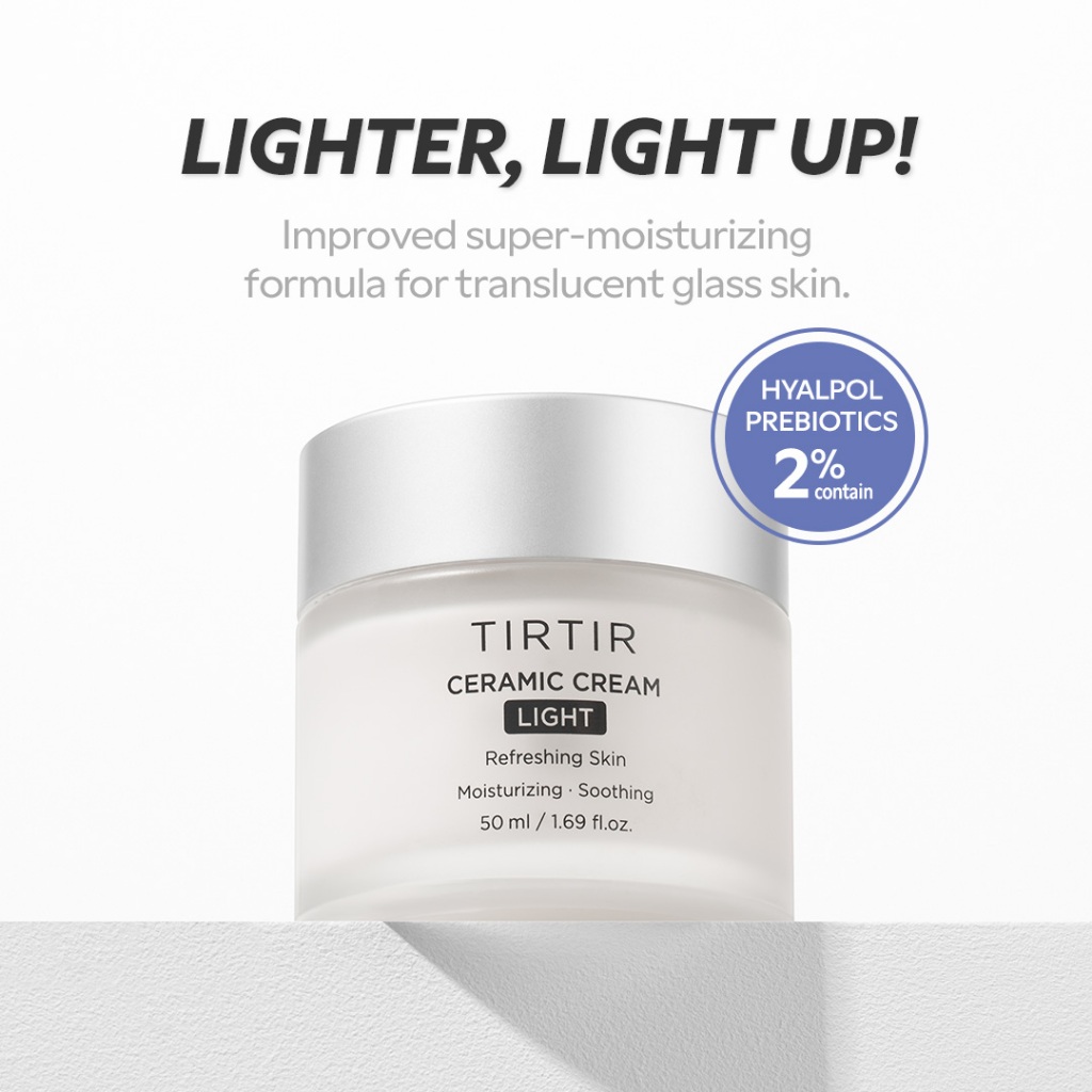 [TIRTIR] Ceramic Cream Light 50ml (48h Long-Lasting Hydration Effect / Deep Nourishing / Soothing & Moisturizing สําหรับผิวแพ้ง่าย) — صورة 2