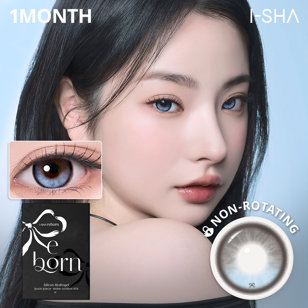 I-SHA REBORN Sky Veil คอนแทคเลนส์เกาหลี รายเดือน เลนส์ Lock ไม่หมุนระหว่างวัน มีค่าสายตา Silicone Hydrogel