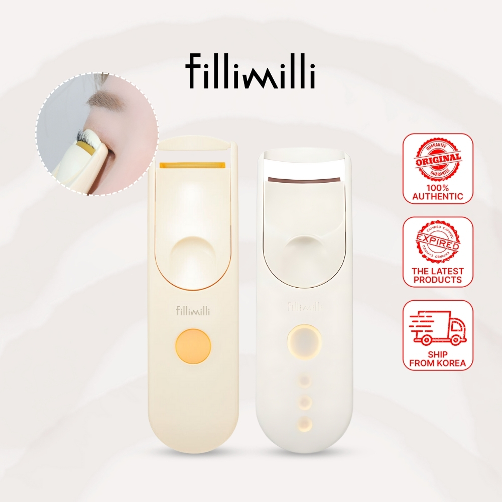 Fillimili Olive Young เครื่องดัดขนตาความร้อน 2 ประเภท (แบตเตอรี่/แบบชาร์จ USB กว้าง)