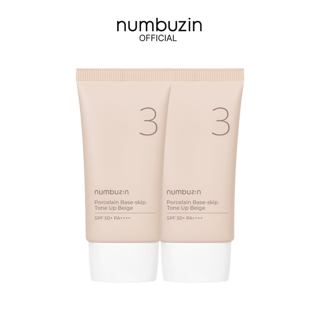 (DUO) Numbuzin No.3 Porcelain Base-skip Tone Up Beige เบจ 35 มล. + 35 มล.