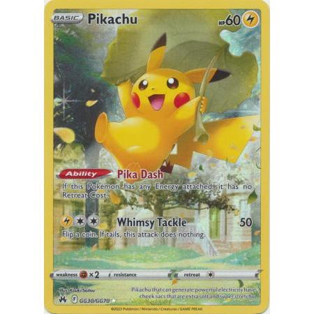 การ์ดโปเกมอน TCG Pikachu SS Crown Zenith GG30/GG70 Galarian Gallery Holo