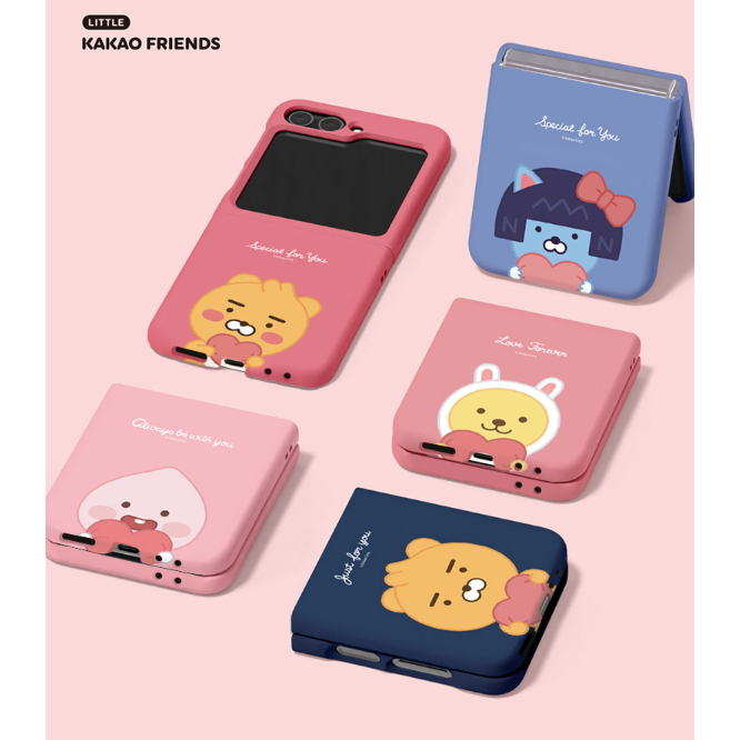 Kakao Friends อย่างเป็นทางการ GALAXY{Z Flip7}เคสโทรศัพท์ Sweet Little Heart Slim Case