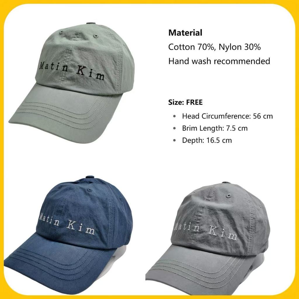 🇰🇷ML สต็อกในพื้นที่เกาหลี MaTin kIM MATIN TYPO BALL CAP