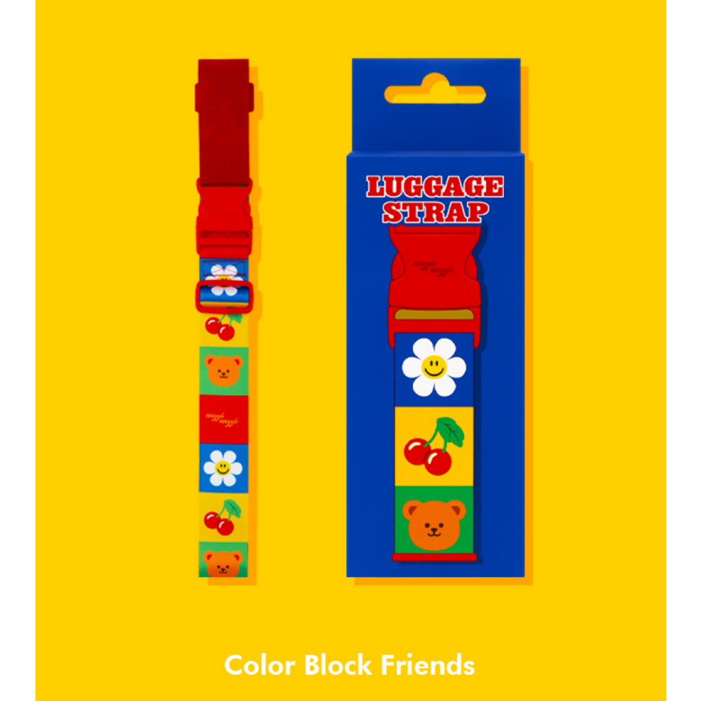 [Wiggle Wiggle]LUGGAGE STRAP-Color Block Friends
