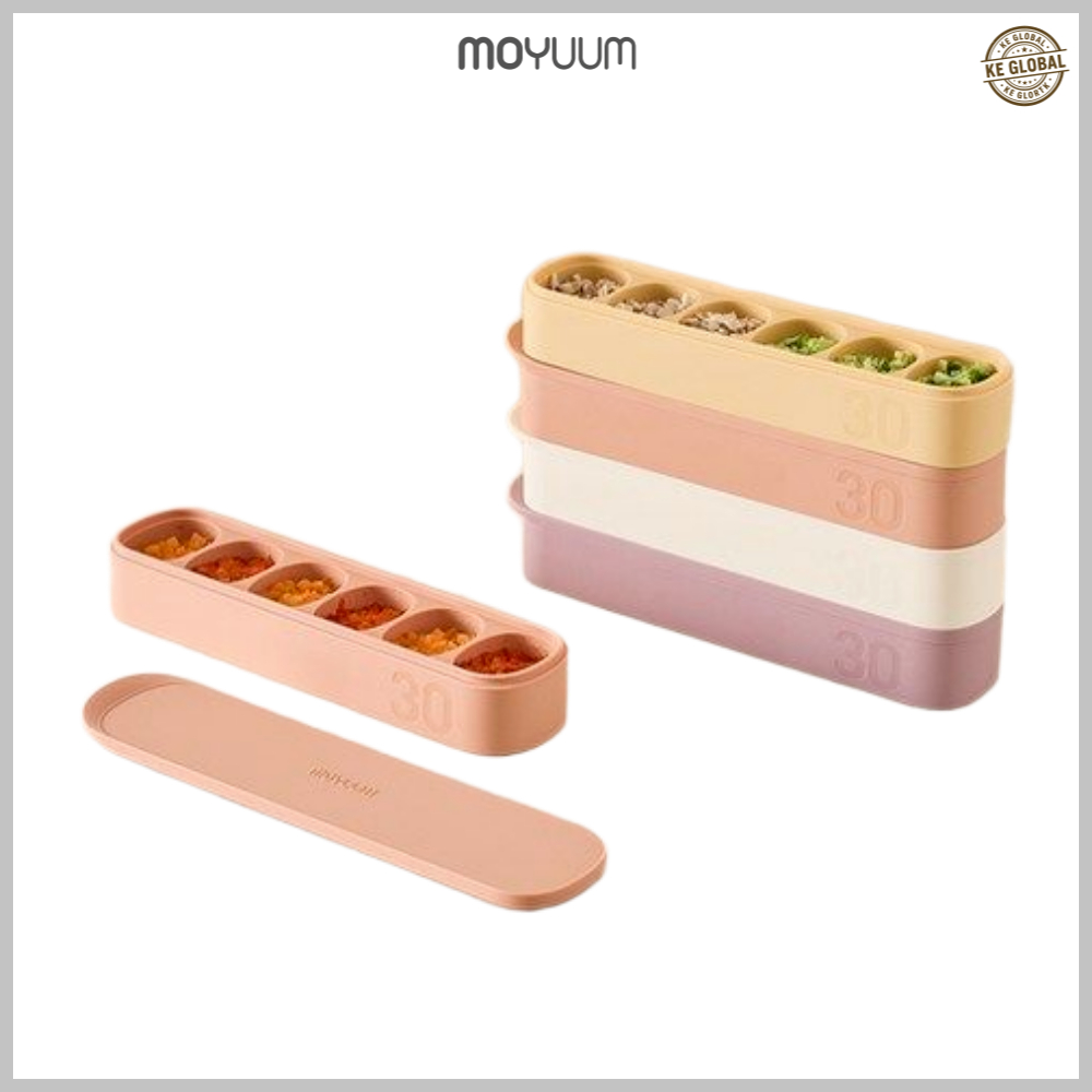 [MOYUUM] Double-Sealed Silicone Baby Food Cube –6-Cube 30ml & 12-Cube 20ml –หลากสี – เกาหลี