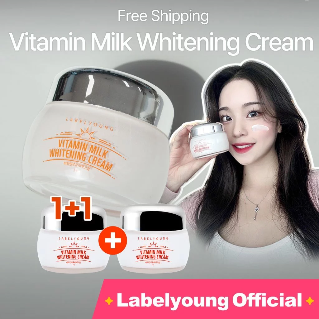 [Labelyoung] 1+1 🌿พร้อมส่ง🌿Vitamin Milk Whitening Cream55g/กระ/จุดด่างดำ/ครีมบำรุงผิว
