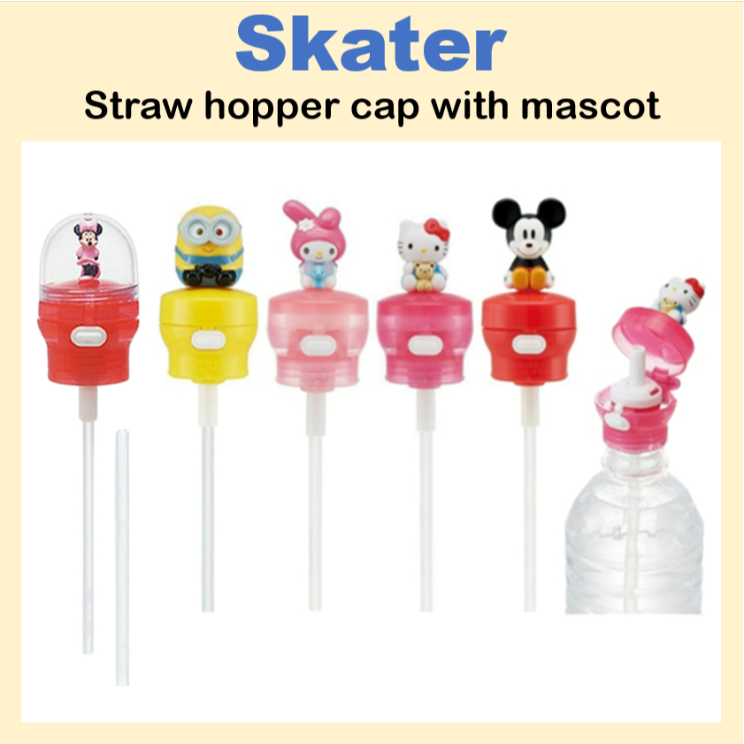 [SKATER] หมวกฟาง พร้อมมาสคอต PSHC6 (Minions / mymelody / kitty / mickey / Minnie)