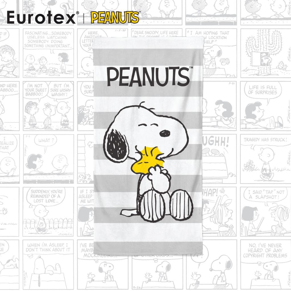 ผ้าเช็ดตัว Peanuts ผ้าเช็ดตัว Snoopy (ผ้าเช็ดตัว Cotton 100% 140 x 70cm) (ไม่มีกล่อง)