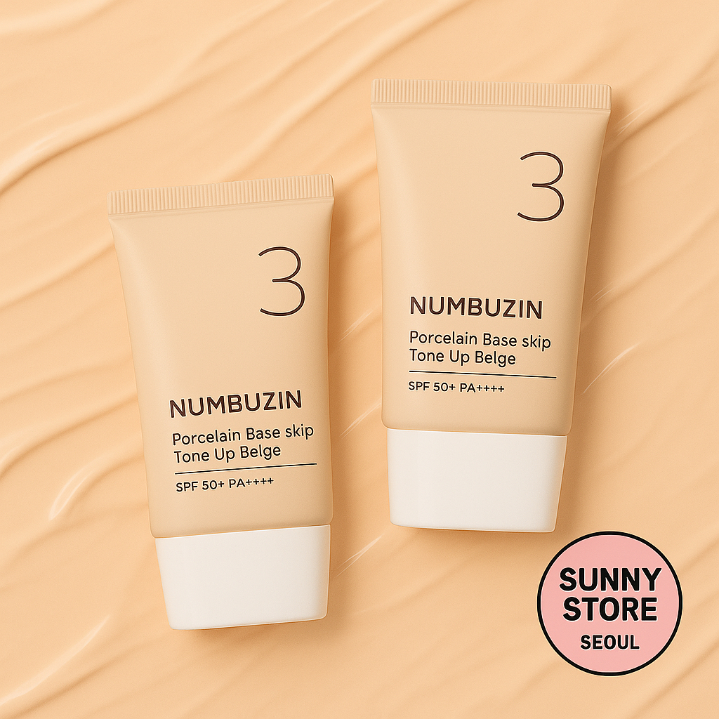 Numbuzin NO3 Porcelain Base-skip Suncream Tone Up Beige(SPF+,PA++++),35ml*2