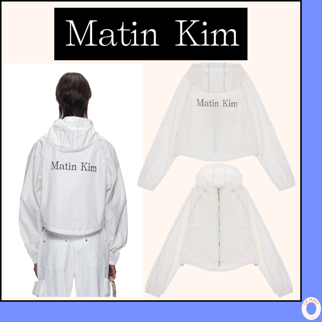 [Matin Kim] Matin Crop Hoody Coating Jumper