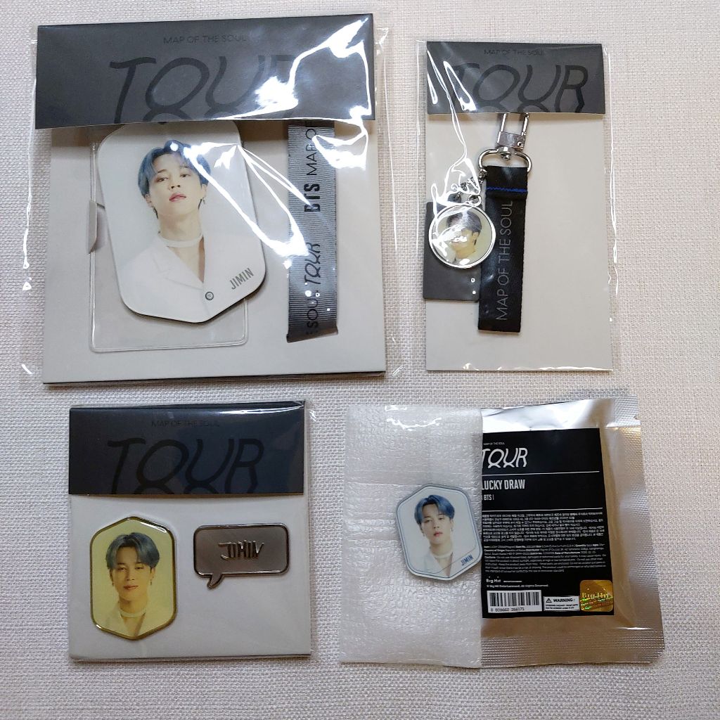 BTS Authentic MAP OF THE SOUL TOUR Jimin Merchandise (เคสโทรศัพท์ / สินค้าพัดลม / ชุดสินค้าปุ่มโลหะ 
