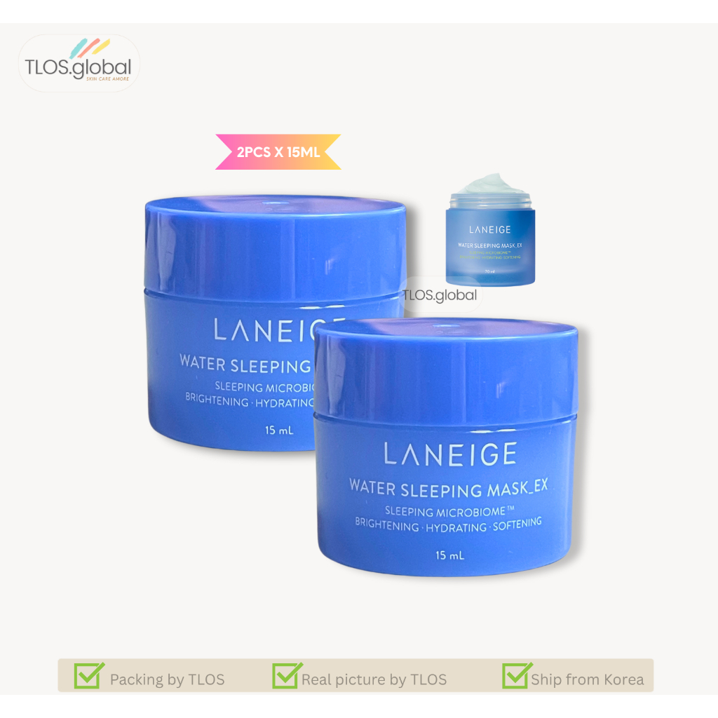 Combo 2 ชิ้น Laneige Water Sleeping Mask_EX 15ml Hydrating Sleeping Mask Laneige อย่างเป็นทางการ Mini ขนาด
