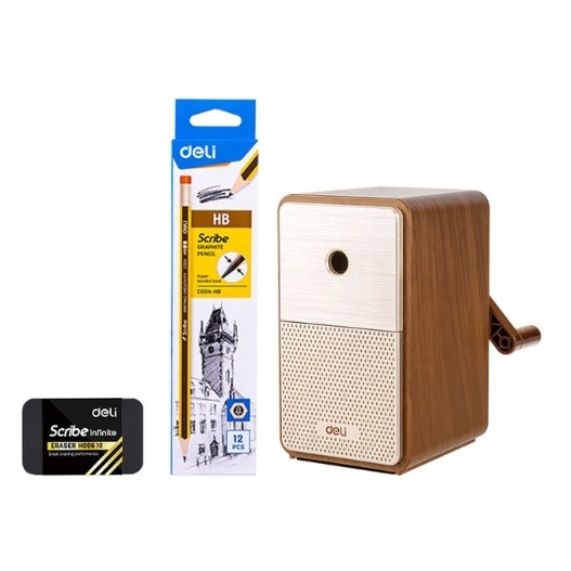 (Costco Korea) กบเหลาดินสอย้อนยุค DELI พร้อมดินสอและยางลบ