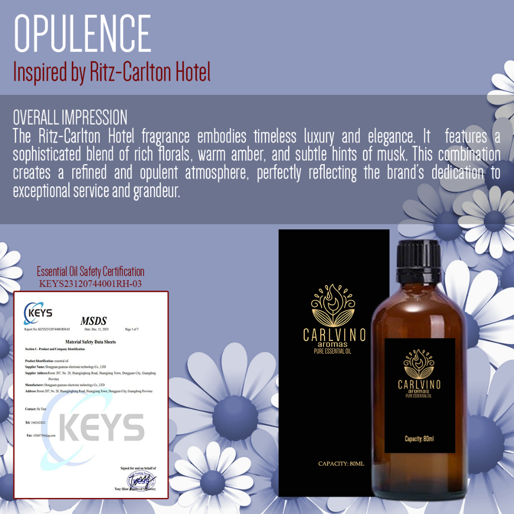 80ML DIFFUSER ESSENTIAL OIL REFILL สําหรับ M80 - M90 - M801 - MX8 - MX20 - M30 (MSDS CERTIFIED)