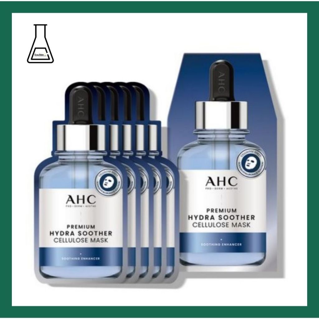 Ahc Premium Hydra Soother Cellulose Mask 27ml*5ea Soothing Enhancer บํารุงผิวหน้า