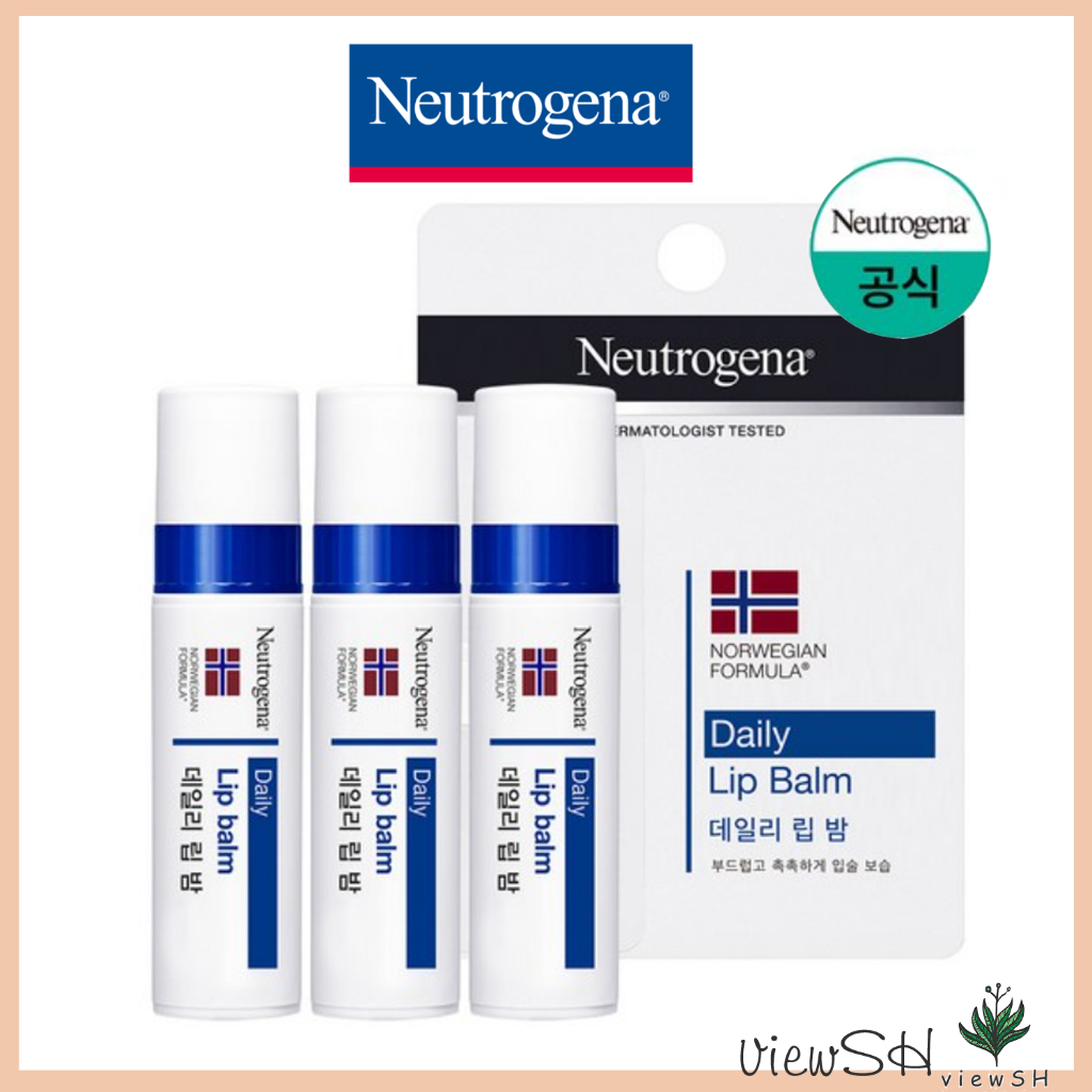 [Neutrogena] Daily Lip Balm 4gx3, Lip Moisturizer, Hydrating , Lip Care Essentials