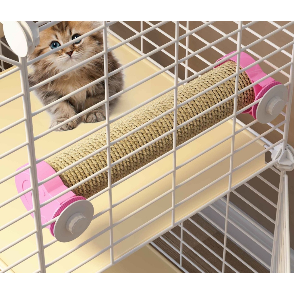 Cat Scratch Posts Sisal Scratcher Pole สําหรับกรง Multi-use Post
