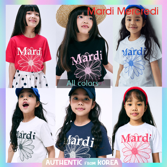Mardi MERCREDI สําหรับเด็ก TSHIRT FLOWERMARDI 14 สี