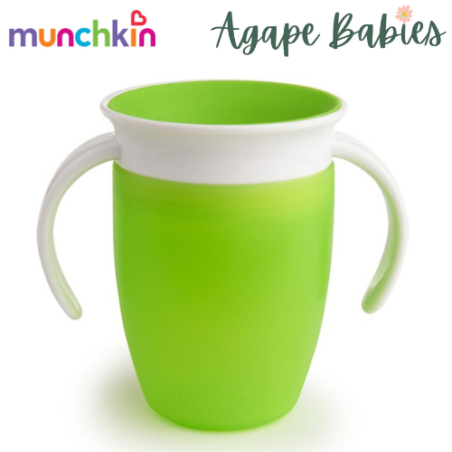ม.ค.051856 Munchkin Miracle 360 Trainer Cup - 7oz พร้อมฝาปิด (สีเขียว)