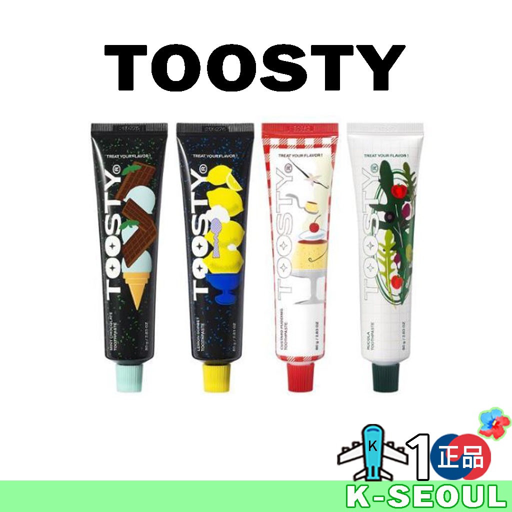 [K-Life] ยาสีฟัน TOOSTY Mint Chocolate Lemon Sorbet Custard puding Rucola 80g