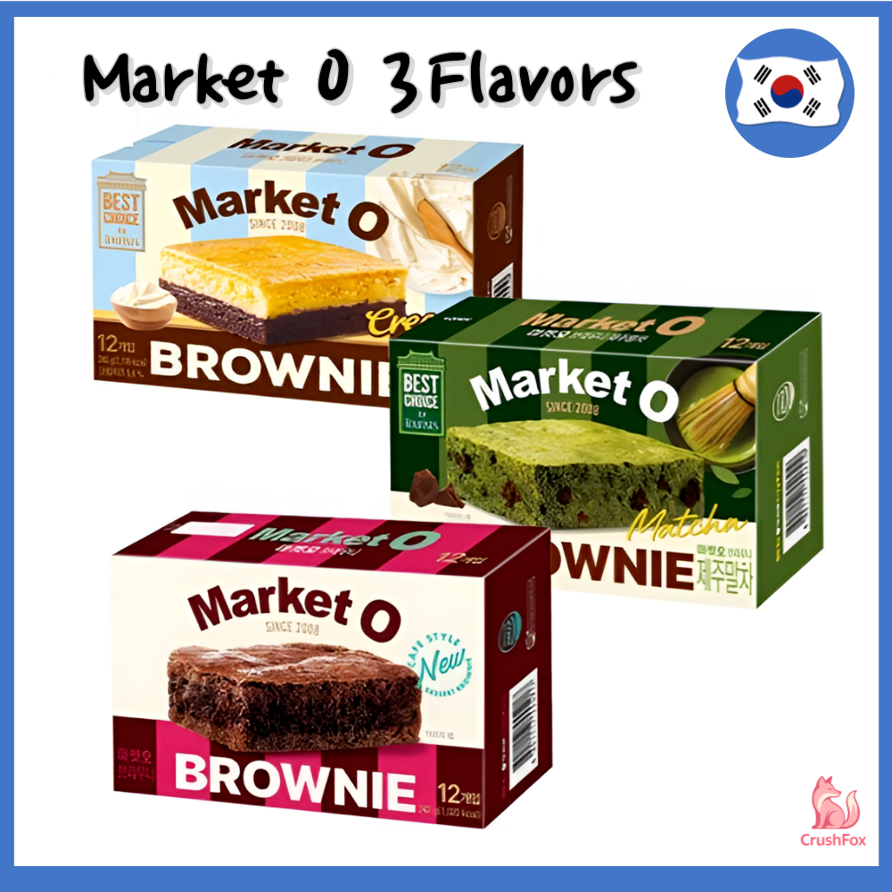 [Market O] Korean Premium Brownie 3 รสชาติ – Chocolate, Jeju Matcha, Cream Cheese